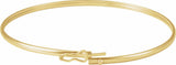 14K Yellow Gold 1.8 mm Bangle 6 4/5" Bracelet