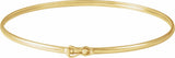 14K Yellow Gold 1.8 mm Bangle 6 4/5" Bracelet