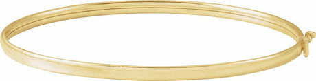 14K Yellow Gold 2.85 mm Bangle 6 4/5" Bracelet