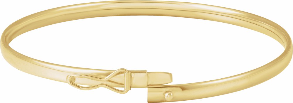 14K Yellow Gold 2.85 mm Bangle 6 4/5" Bracelet