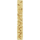 14K Yellow Gold 3.2 mm Floral Band Size 7