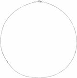 Sterling Silver 1.1 mm Dapped Cable 18" Chain