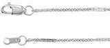 Sterling Silver 1.1 mm Dapped Cable 20" Chain