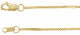 14K Yellow Gold 1.1 mm Dapped Cable 18" Chain