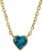 14K Yellow Natural London Blue Topaz Bezel-Set 16-18" Necklace