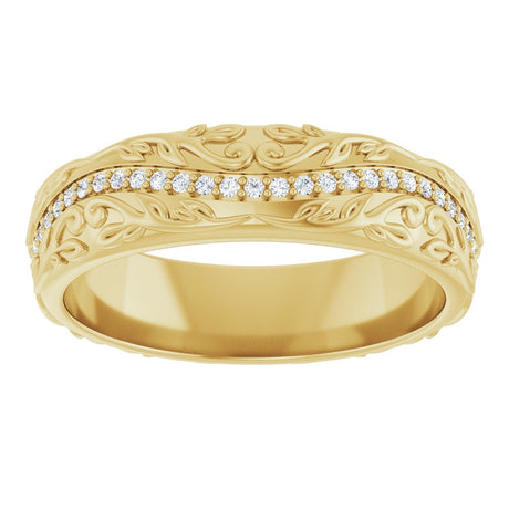 14K Yellow Gold 1/4 CTW Natural Diamond Band