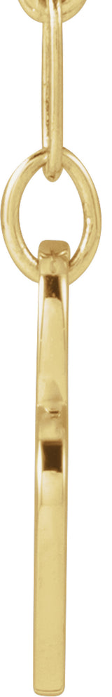 14K Yellow Gold Mama Heart 18" Necklace