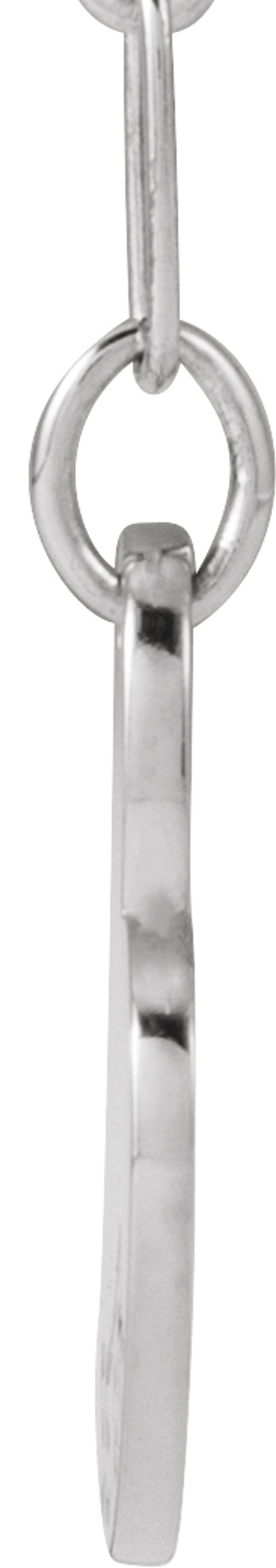 14K White Gold Sister Heart 18" Necklace
