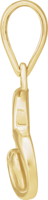 14K Yellow Gold Heart Pendant