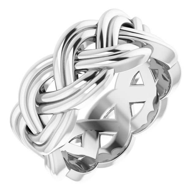 Continuum Sterling Silver 8 mm Woven-Design Band Size 5.5