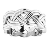 Continuum Sterling Silver 8 mm Woven-Design Band Size 5.5