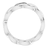 Continuum Sterling Silver 8 mm Woven-Design Band Size 5.5