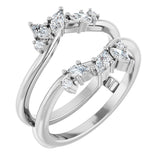 Platinum 1/3 CTW Natural Diamond Ring Guard