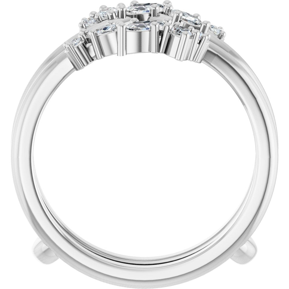 Platinum 1/3 CTW Natural Diamond Ring Guard