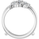 Platinum 1/3 CTW Natural Diamond Ring Guard