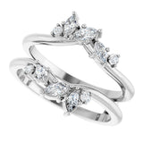 Platinum 1/3 CTW Natural Diamond Ring Guard