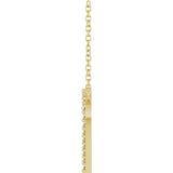 14K Yellow Gold 1/6 CTW Natural Diamond Heart 18" Necklace