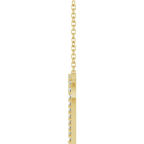 14K Yellow Gold 1/6 CTW Natural Diamond Heart 18" Necklace