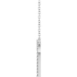 14K White Gold 1/6 CTW Natural Diamond Heart 18" Necklace