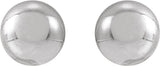 14K White Gold 3 mm Ball Earrings