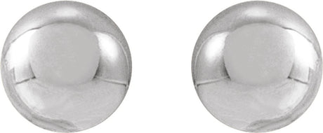 14K White Gold 3 mm Ball Earrings