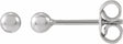 14K White Gold 3 mm Ball Earrings