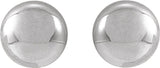 14K White Gold 4 mm Ball Earrings