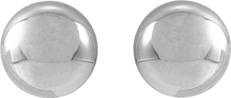14K White Gold 4 mm Ball Earrings