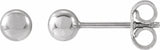 14K White Gold 4 mm Ball Earrings