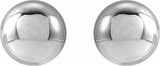 14K White Gold 5 mm Ball Earrings