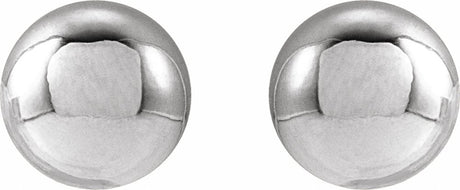 14K White Gold 5 mm Ball Earrings