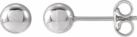 14K White Gold 5 mm Ball Earrings