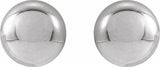 14K White Gold 6 mm Ball Earrings