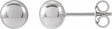 14K White Gold 6 mm Ball Earrings