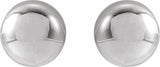 14K White Gold 7 mm Ball Earrings