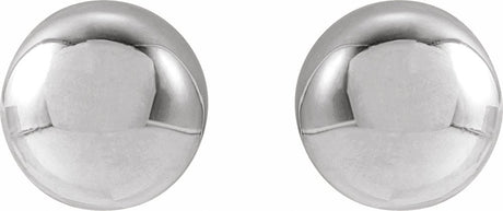 14K White Gold 7 mm Ball Earrings