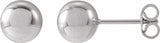 14K White Gold 7 mm Ball Earrings