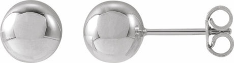 14K White Gold 7 mm Ball Earrings