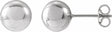 14K White Gold 8 mm Ball Earrings