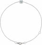 14K White Gold Natural White Sapphire  6 1/2-7-1/2" Bracelet