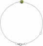 14K White Natural Peridot  6 1/2-7-1/2" Bracelet