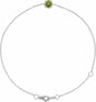 14K White Gold Natural Peridot  6 1/2-7-1/2" Bracelet