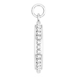 Sterling Silver Engravable Beaded Charm/Pendant