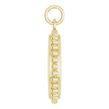 14K Yellow Engravable Beaded Pendant