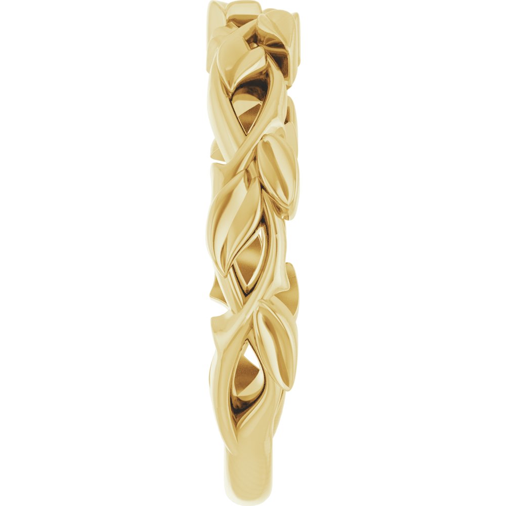 10K Yellow Gold 4 mm Floral Band