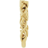 10K Yellow Gold 4 mm Floral Band