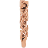 10K Rose Gold 4 mm Floral Band