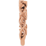 14K Rose 4 mm Floral Band