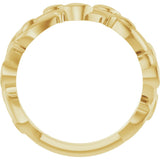 10K Yellow Gold 4 mm Floral Band