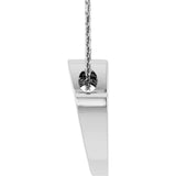 14K White Heart 18" Necklace